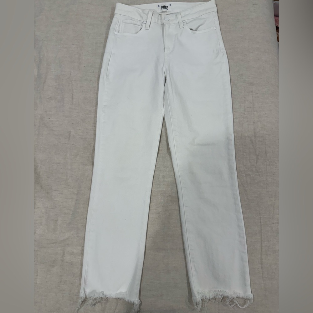 Paige denim white Cindy Crop jeans